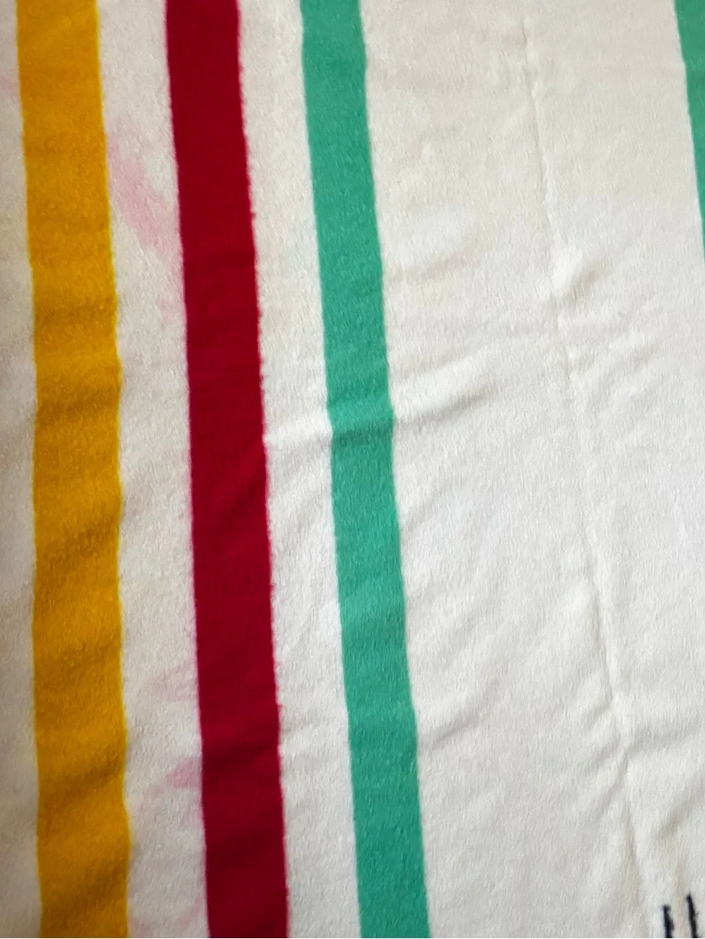 HUDSON BAY ENGLAND Multicolor Stripes 4 Points Full WOOL BLANKET-82x65u